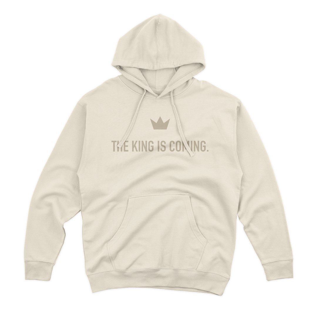 SUDADERA CON CAPUCHA KING IS COMING - BLANCO GRUPO